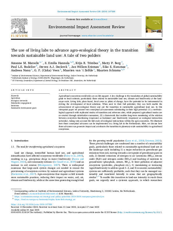 A living lab for agricultural research