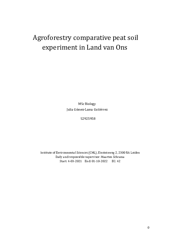 Food forests on peat