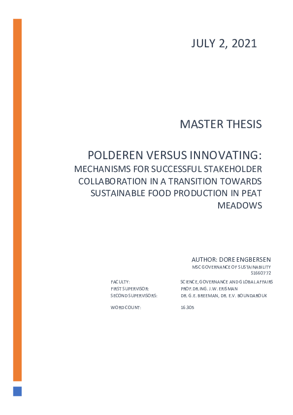 To polder or not to polder?